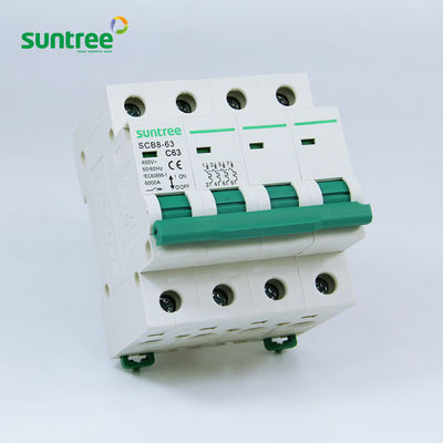 IEC60898 10kA Tender Type C MCB Circuit Breakers With 4 Poles